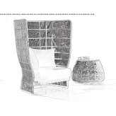 Garden armchair with high backrest, made of polyethylene Terrace