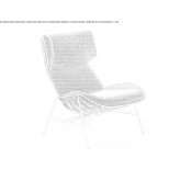 Fabric garden armchair with headrest Paraiso