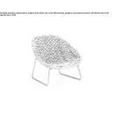 A polyester garden armchair with a sleigh base Cuexpala