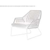 Garden armchair in technical fabric with removable cover and armrests Vorbach