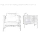Garden armchair made of polypropylene with armrests Tounj