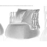 Upholstered garden armchair Tezonapa