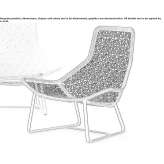 Garden armchair with high backrest and synthetic fibers Saucillo