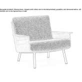 Garden armchair with armrests Hallaar