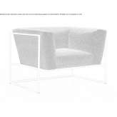 Textile garden armchair with armrests Drapia