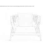 Aluminum garden armchair with high backrest Pavie