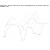 Segmented modular garden armchair with footrest Bredsten
