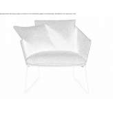 Garden armchair in fabric with a sled base and a removable cover Hunucma