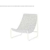 Garden armchair with a base on a sled made of synthetic fiber Flippin