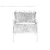 Brass garden armchair with armrests Zarya