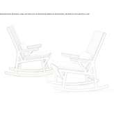 Garden armchair with rocking fabric Bronzolo