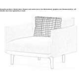 Textile garden armchair with armrests Cessy