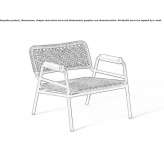 Rope garden chair with armrests Sartano