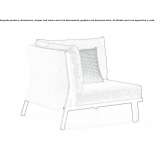 Corner garden armchair made of fabric Bronzolo
