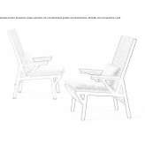 Garden armchair with high backrest Bronzolo