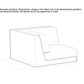Corner modular garden armchair in woven vinyl Tiegem
