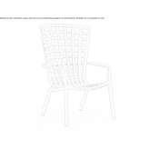 Reclining fiberglass resin garden armchair Longview