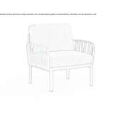 Fabric upholstered armchair with armrests Moil