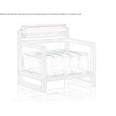 Inflatable armchair made of thermoplastic polyurethane with armrests Neraste