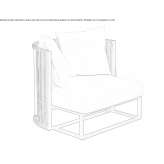 Garden armchair with armrests Camisano