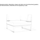 Vinytex corner garden armchair Fornoles