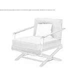 Batyline® garden armchair with armrests Kumari