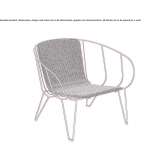 Garden armchair made of powder-coated steel with armrests Huachos