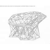 Steel armchair with armrests Lorquin