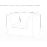 Polyethylene armchair with lighting and armrests Puquina