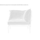 Corner modular fabric armchair Bussang