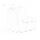 Corner modular polyethylene armchair Puquina