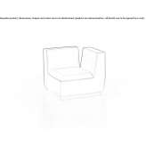 Corner polyethylene armchair with light Puquina