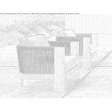 Garden armchair with armrests Lamesley