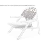 Iroko garden armchair with armrests Vinninga