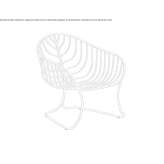 Stainless steel garden armchair with armrests Osterley