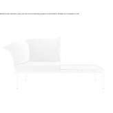Sectional fabric armchair with integrated magazine rack Bussang