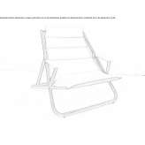 Garden armchair upholstered in fabric with armrests Kalyazin
