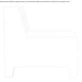 Modułowy fotel z polietylenu Geithain