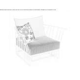 Aluminum garden armchair with armrests Palomas