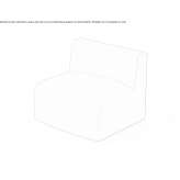 Modular sectional armchair made of polyurethane Tracy