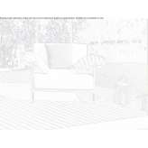 Garden armchair upholstered in fabric with armrests Volterra