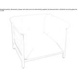 Garden armchair upholstered in fabric with armrests Oxamarca