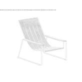 Fabric garden armchair with sled base and headrest Galanta
