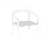 Olefin fiber garden armchair with armrests Bivongi