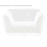 Garden armchair upholstered in fabric, steel, rope with armrest Esiroglu