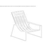 Garden armchair with headrest, sleigh-shaped base, stackable Galanta