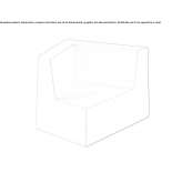 Corner polyurethane sectional armchair with armrests Lallaing