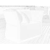Garden armchair upholstered in fabric with armrests Guacheta