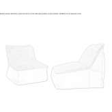 Upholstered faux fur garden bean bag Hered