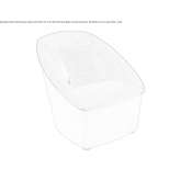 Batyline® upholstered fabric and garden armchair Dahn